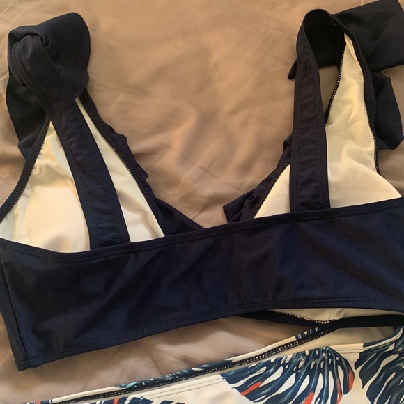 SHEIN blue ruffle bikini 0X - Picture 6 of 9